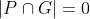 \left | P\cap G \right |=0