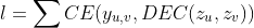 l=\sum CE(y_{u,v},DEC(z_u,z_v))